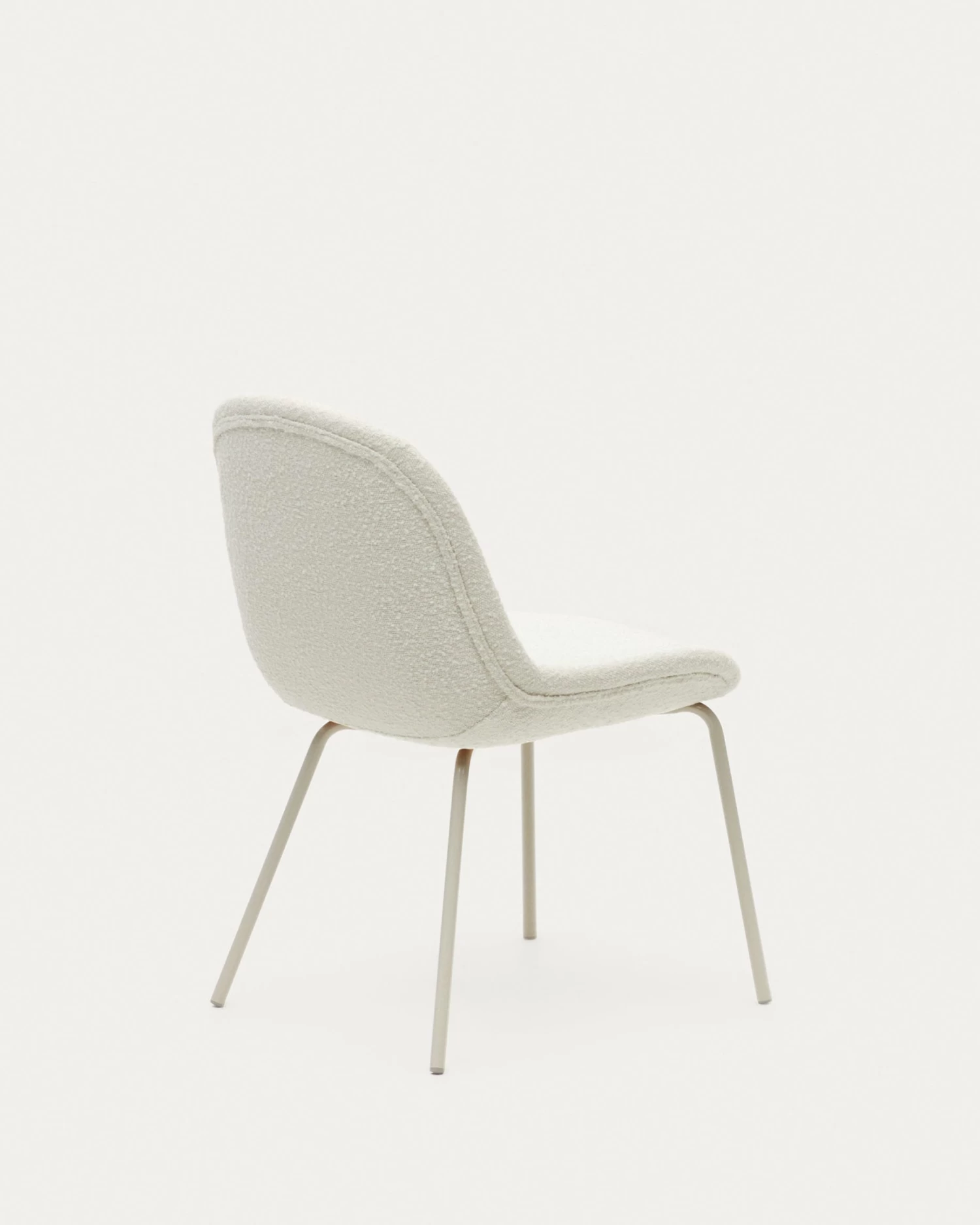 Aimin Chair In White Fleece And Steel Legs With A Matte Beige Painted Finish | Kave Home 10 Aimin Chair In White Fleece And Steel Legs With A Matte Beige Painted Finish | Kave Home - Image 8