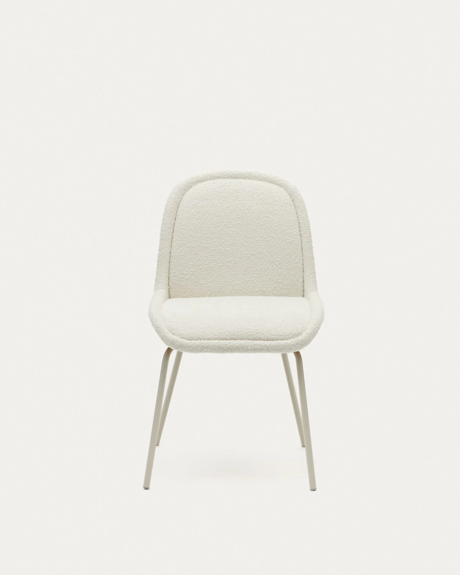 Aimin Chair In White Fleece And Steel Legs With A Matte Beige Painted Finish | Kave Home 11 Aimin Chair In White Fleece And Steel Legs With A Matte Beige Painted Finish | Kave Home - Image 9