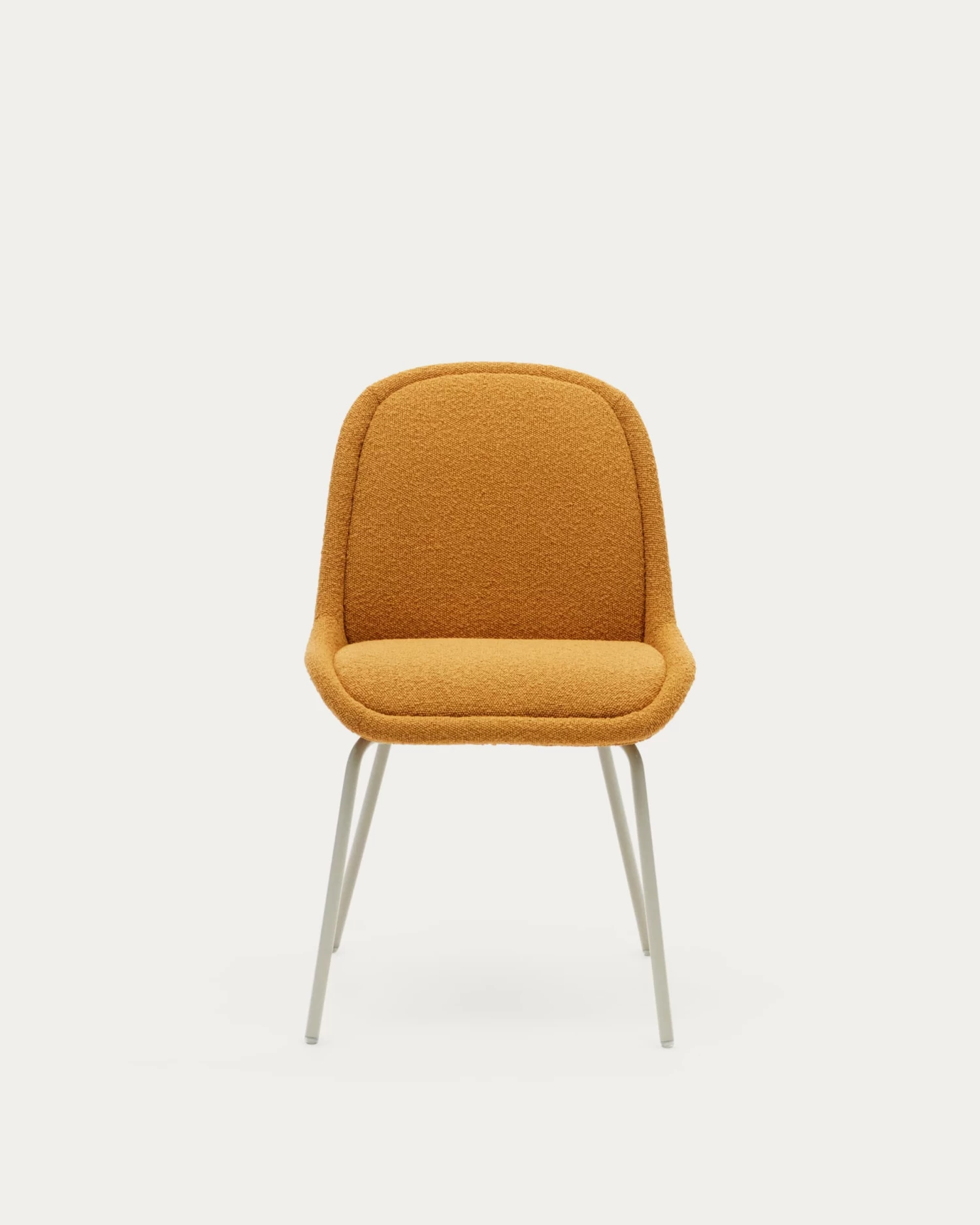 Aimin Chair In Mustard Fleece And Steel Legs With A Matte Beige Painted Finish | Kave Home 11 Aimin Chair In Mustard Fleece And Steel Legs With A Matte Beige Painted Finish | Kave Home - Image 9