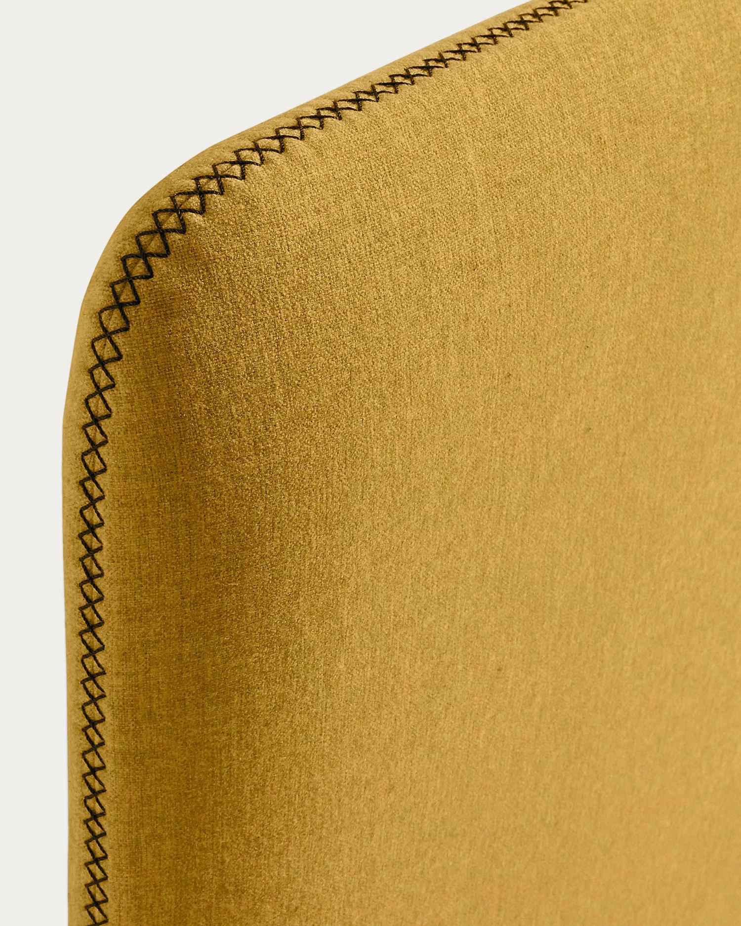 Dyla Headboard With Removable Cover In Mustard For 160 Cm Beds | Kave Home 5 Dyla Headboard With Removable Cover In Mustard For 160 Cm Beds | Kave Home - Image 3
