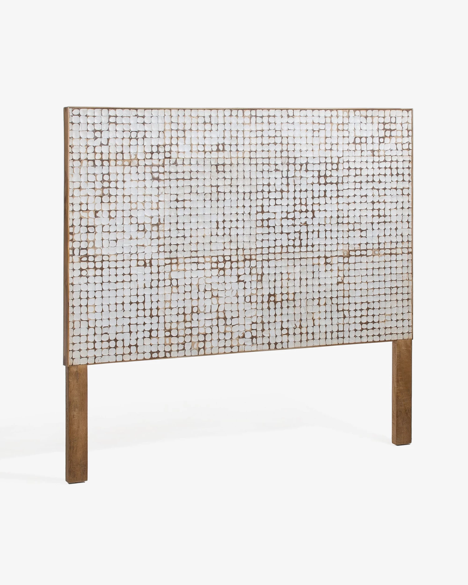 Kron Headboard With Solid Mango Wood Legs And Coconut Shells For 160 Cm Beds | Kave Home 3 Kron Headboard With Solid Mango Wood Legs And Coconut Shells For 160 Cm Beds | Kave Home