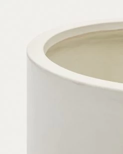 Aiguablava Plant Pot In White Cement Ã 52 Cm | Kave Home -Quality Furniture Store D1800046PR05 1D01