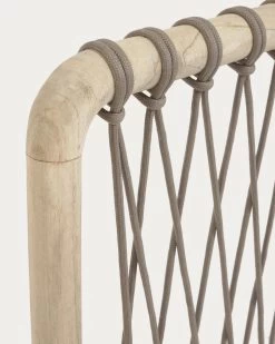 Aberash Solid White Cedarwood And Grey Cord Headboard For 160 Cm Beds | Kave Home -Quality Furniture Store D203J85 1D01