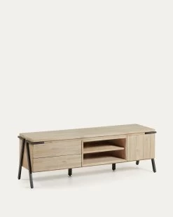 Thinh Solid Acacia Wood Single Door 2 Drawer TV Stand With Black Finish Steel 165 X 53 Cm | Kave Home 9 Thinh Solid Acacia Wood Single Door 2 Drawer TV Stand With Black Finish Steel 165 X 53 Cm | Kave Home -Quality Furniture Store DI003M46 1V02