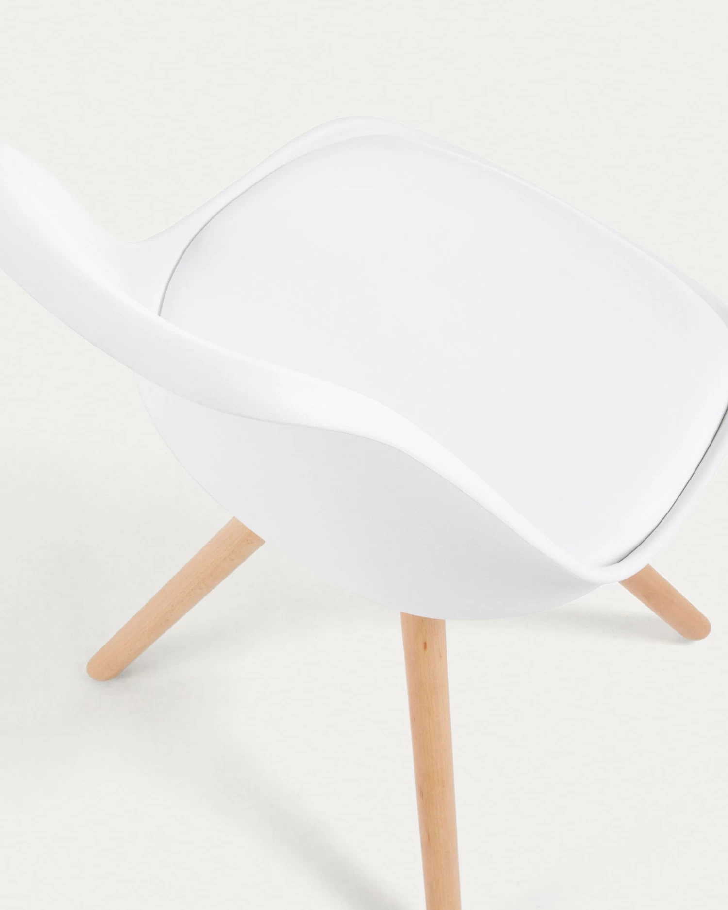 Ralf Chair White And Natural | Kave Home 5 Ralf Chair White And Natural | Kave Home - Image 3