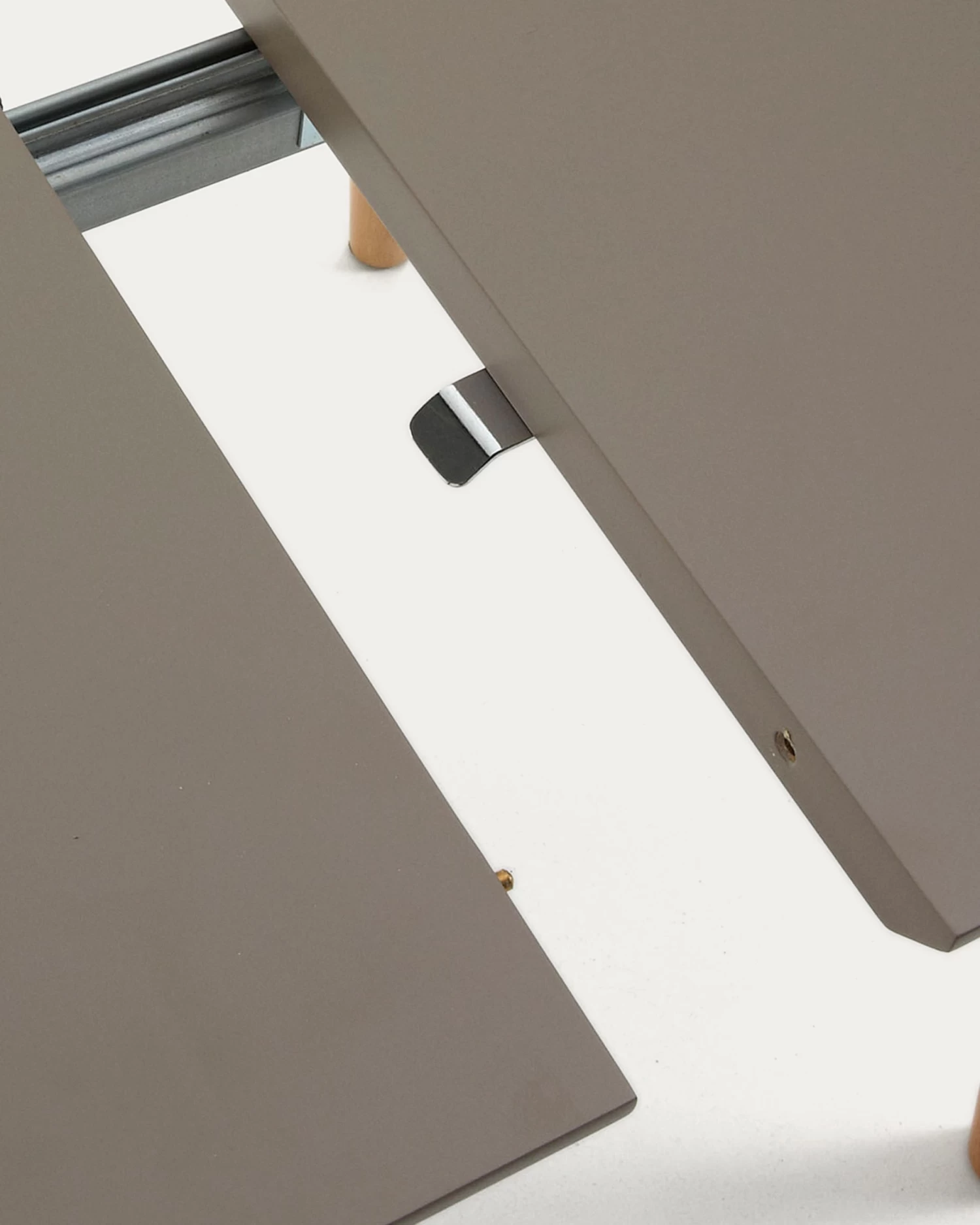 Oqui Oval Extendable MDF Table With Brown Lacquer And Solid Beech Legs 120 (200) X 90 Cm | Kave Home 4 Oqui Oval Extendable MDF Table With Brown Lacquer And Solid Beech Legs 120 (200) X 90 Cm | Kave Home - Image 2