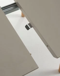 Oqui Oval Extendable MDF Table With Brown Lacquer And Solid Beech Legs 120 (200) X 90 Cm | Kave Home 11 Oqui Oval Extendable MDF Table With Brown Lacquer And Solid Beech Legs 120 (200) X 90 Cm | Kave Home -Quality Furniture Store EC306L10 1D04