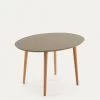 Oqui Oval Extendable MDF Table With Brown Lacquer And Solid Beech Legs 120 (200) X 90 Cm | Kave Home 1 Oqui Oval Extendable MDF Table With Brown Lacquer And Solid Beech Legs 120 (200) X 90 Cm | Kave Home -Quality Furniture Store EC306L10 1V01