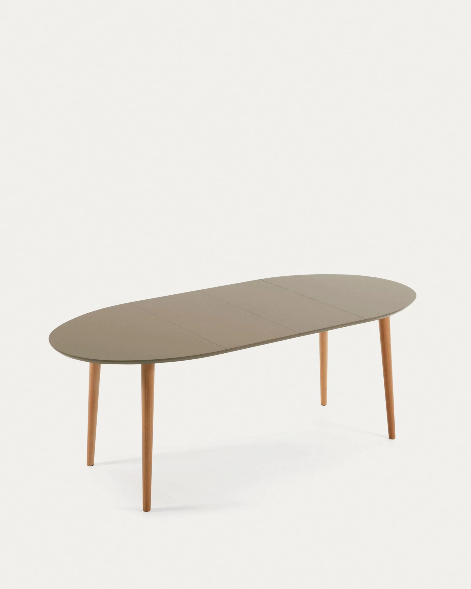 Oqui Oval Extendable MDF Table With Brown Lacquer And Solid Beech Legs 120 (200) X 90 Cm | Kave Home 6 Oqui Oval Extendable MDF Table With Brown Lacquer And Solid Beech Legs 120 (200) X 90 Cm | Kave Home - Image 4