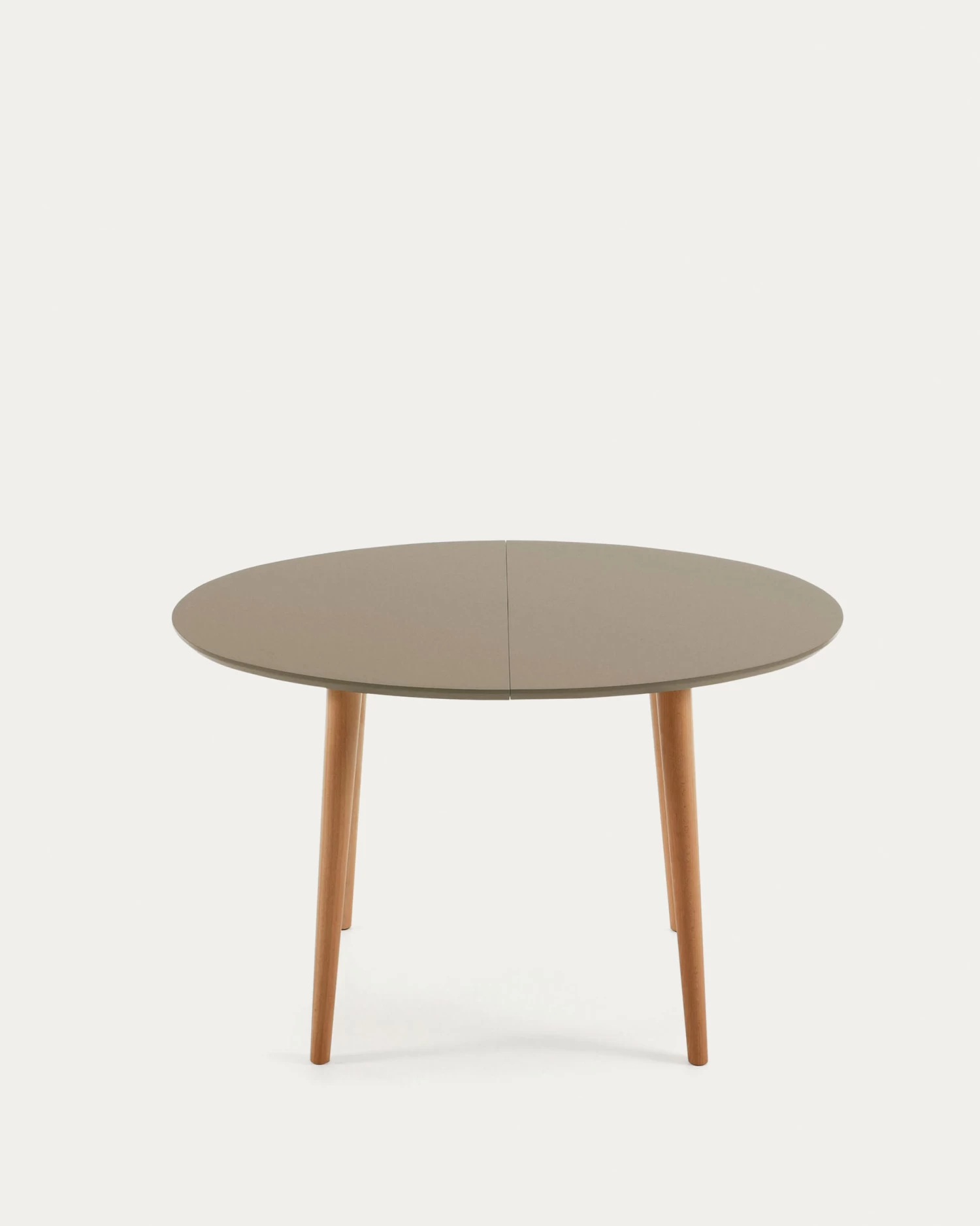 Oqui Oval Extendable MDF Table With Brown Lacquer And Solid Beech Legs 120 (200) X 90 Cm | Kave Home 7 Oqui Oval Extendable MDF Table With Brown Lacquer And Solid Beech Legs 120 (200) X 90 Cm | Kave Home - Image 5