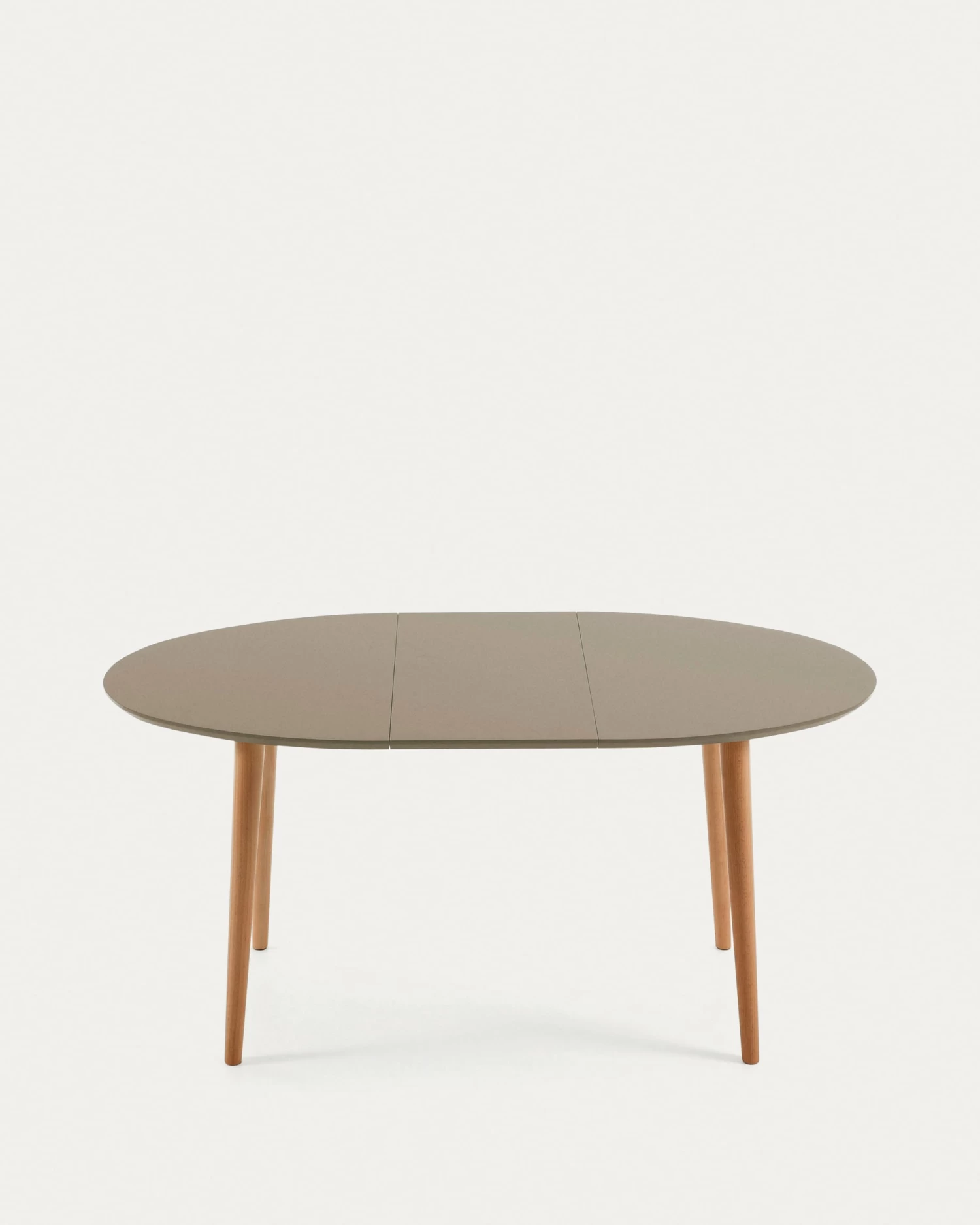 Oqui Oval Extendable MDF Table With Brown Lacquer And Solid Beech Legs 120 (200) X 90 Cm | Kave Home 8 Oqui Oval Extendable MDF Table With Brown Lacquer And Solid Beech Legs 120 (200) X 90 Cm | Kave Home - Image 6