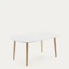 Oqui Extendable Oval Table With An Oak Veneer And Solid Wood Legs Ã 160 (260) X 100 Cm | Kave Home