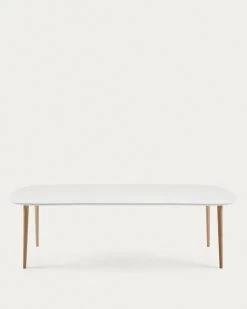 Oqui Extendable Oval Table With An Oak Veneer And Solid Wood Legs Ã 160 (260) X 100 Cm | Kave Home -Quality Furniture Store EC309L33 1V05