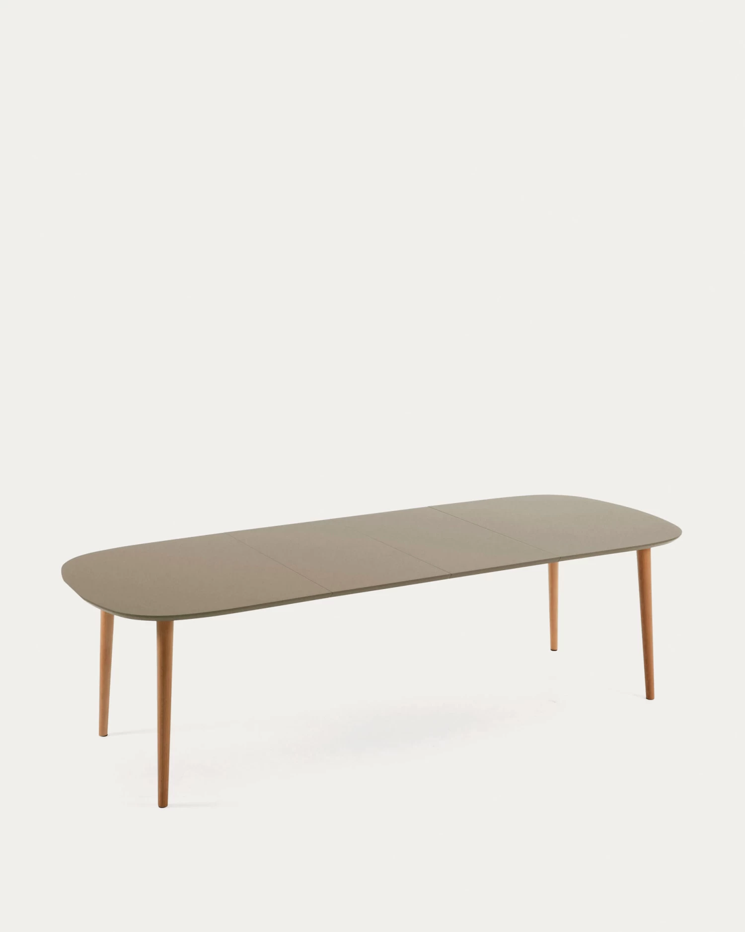 Oqui Oval Extendable MDF Table With Brown Lacquer And Solid Beech Legs 160 (260) X 100 Cm | Kave Home 6 Oqui Oval Extendable MDF Table With Brown Lacquer And Solid Beech Legs 160 (260) X 100 Cm | Kave Home - Image 4