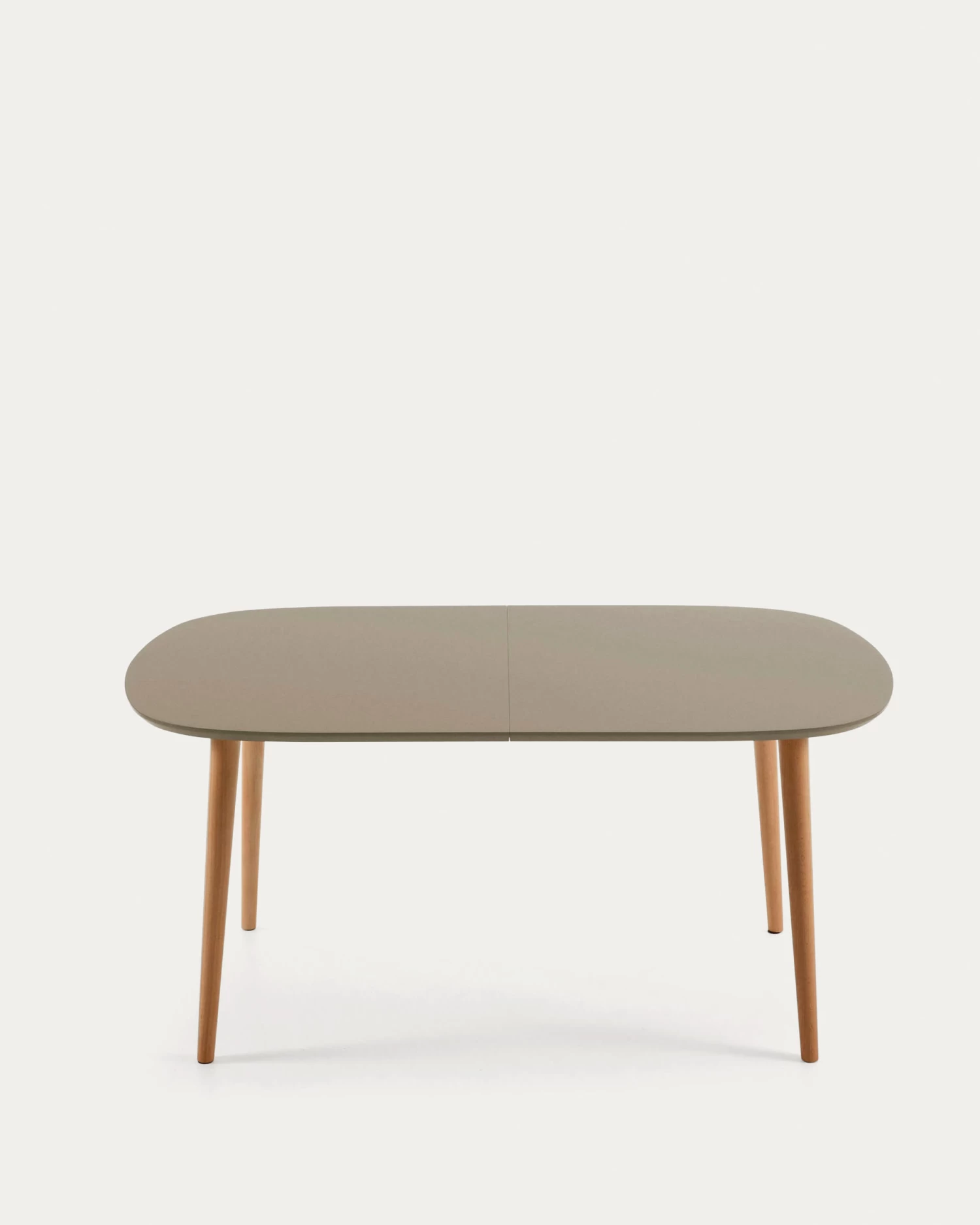 Oqui Oval Extendable MDF Table With Brown Lacquer And Solid Beech Legs 160 (260) X 100 Cm | Kave Home 7 Oqui Oval Extendable MDF Table With Brown Lacquer And Solid Beech Legs 160 (260) X 100 Cm | Kave Home - Image 5