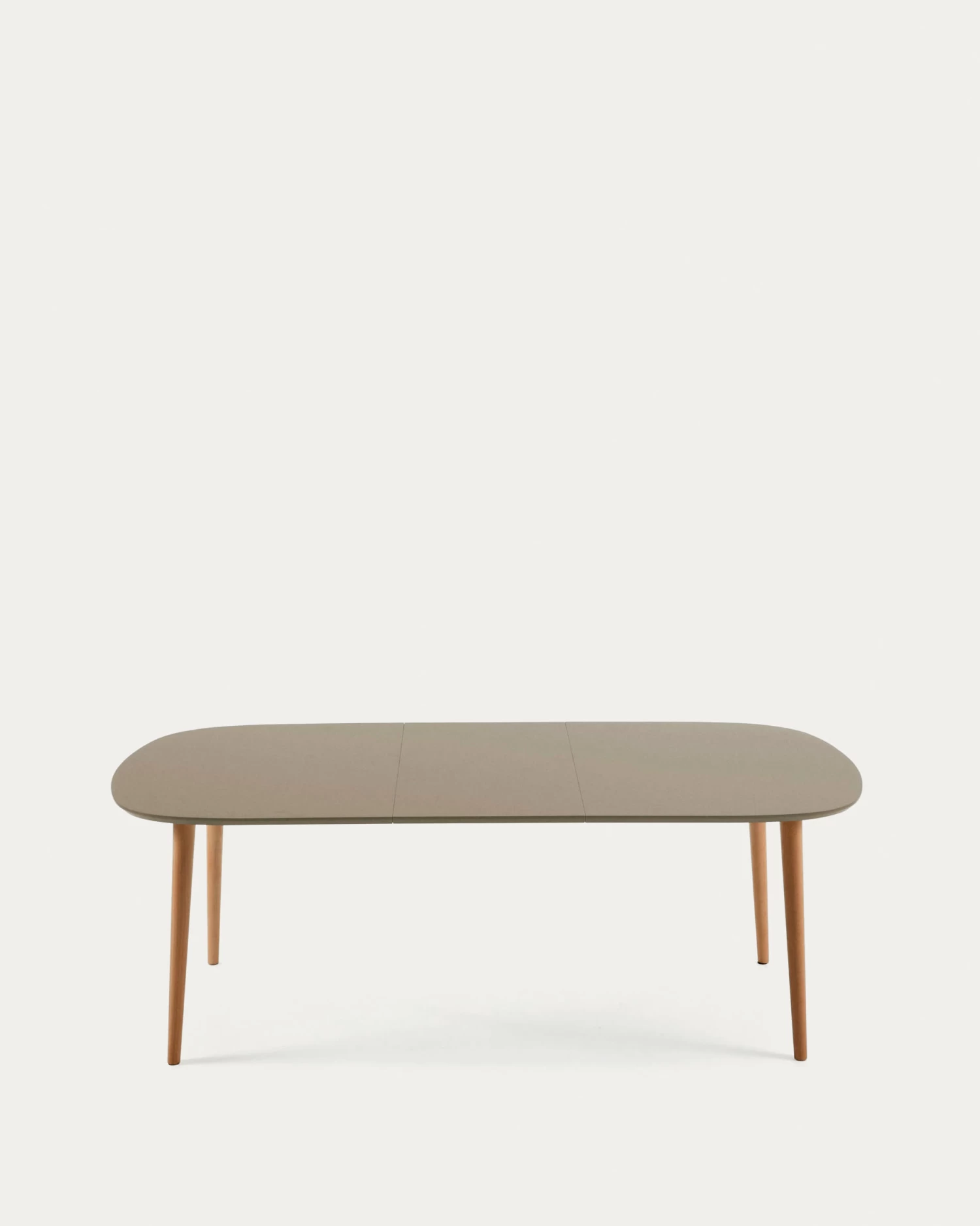 Oqui Oval Extendable MDF Table With Brown Lacquer And Solid Beech Legs 160 (260) X 100 Cm | Kave Home 8 Oqui Oval Extendable MDF Table With Brown Lacquer And Solid Beech Legs 160 (260) X 100 Cm | Kave Home - Image 6