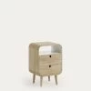Georg 40 X 60 5 Cm Bedside Table Natural And White | Kave Home -Quality Furniture Store GE001M33 1V01