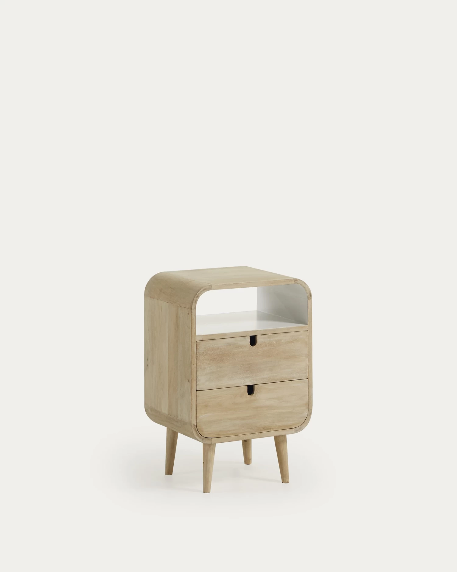 Georg 40 X 60 5 Cm Bedside Table Natural And White | Kave Home 3 Georg 40 X 60 5 Cm Bedside Table Natural And White | Kave Home