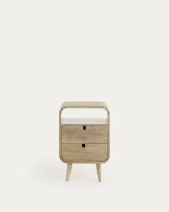 Georg 40 X 60 5 Cm Bedside Table Natural And White | Kave Home 13 Georg 40 X 60 5 Cm Bedside Table Natural And White | Kave Home -Quality Furniture Store GE001M33 1V02