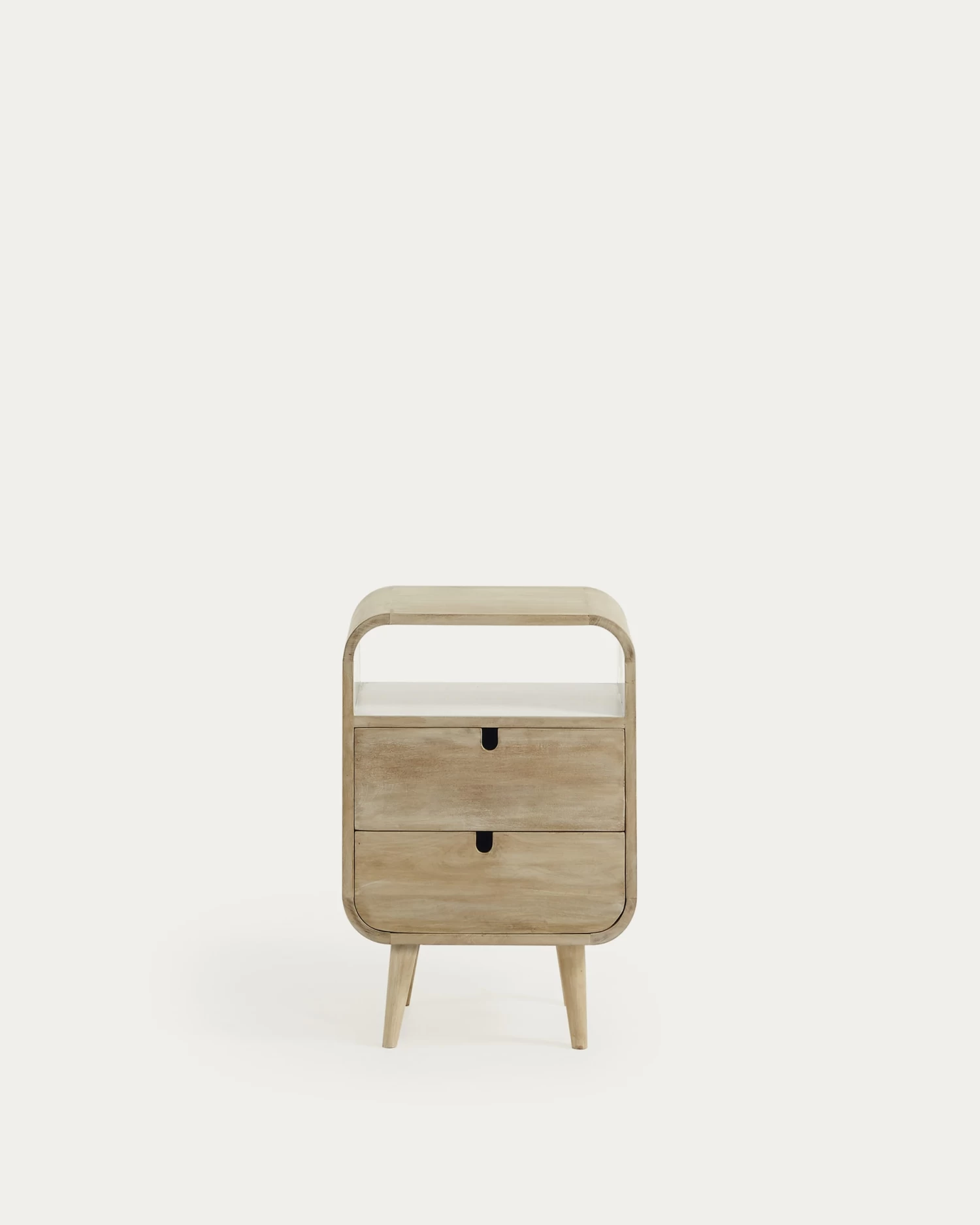 Georg 40 X 60 5 Cm Bedside Table Natural And White | Kave Home 8 Georg 40 X 60 5 Cm Bedside Table Natural And White | Kave Home - Image 6