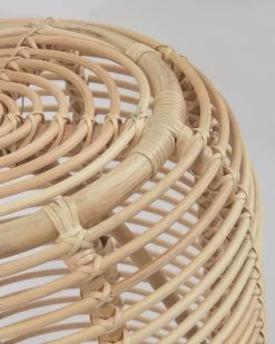 Round Kohana Side Table In Rattan With Natural Finish Ã 45 Cm | Kave Home -Quality Furniture Store IT0017FN46 1D03