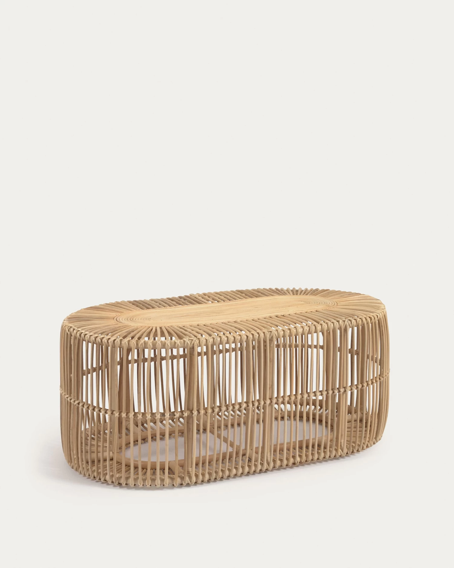 Lael Coffee Table In Rattan With Natural Finish à 110 X 60 Cm | Kave Home 3 Lael Coffee Table In Rattan With Natural Finish à 110 X 60 Cm | Kave Home