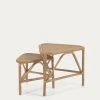 Queenie Set Of 2 Rattan Side Tables With Natural Finish 65 X 53 Cm And 50 X 42 Cm | Kave Home -Quality Furniture Store IT0041FN46 1V01