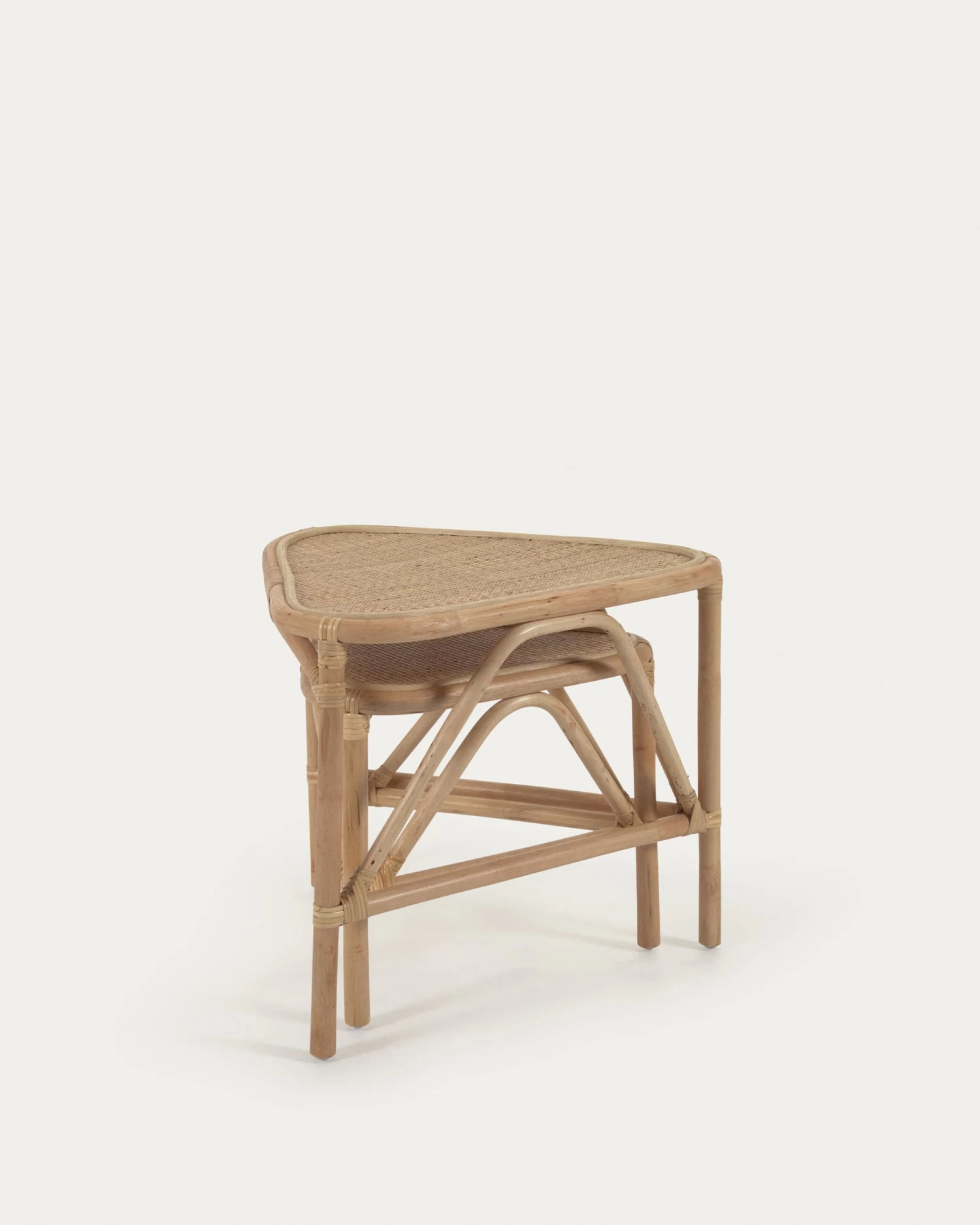 Queenie Set Of 2 Rattan Side Tables With Natural Finish 65 X 53 Cm And 50 X 42 Cm | Kave Home 8 Queenie Set Of 2 Rattan Side Tables With Natural Finish 65 X 53 Cm And 50 X 42 Cm | Kave Home - Image 6