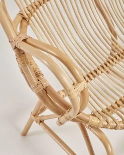 Mimosa Rattan Bench With A Natural Finish 114 Cm | Kave Home -Quality Furniture Store IT0043FN46 1D01