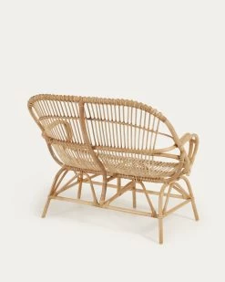 Mimosa Rattan Bench With A Natural Finish 114 Cm | Kave Home -Quality Furniture Store IT0043FN46 1V03