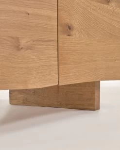 Rasha 3-door TV Stand In Oak Veneer With Natural Finish 160 X 45 Cm. | Kave Home 16 Rasha 3-door TV Stand In Oak Veneer With Natural Finish 160 X 45 Cm. | Kave Home -Quality Furniture Store IT0077M46A 1D02