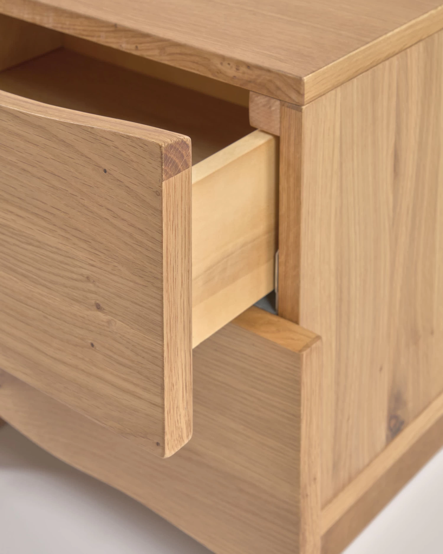 Rasha Bedside Table With Oak Veneer With Natural Finish 49 X 45 Cm. | Kave Home 8 Rasha Bedside Table With Oak Veneer With Natural Finish 49 X 45 Cm. | Kave Home - Image 6