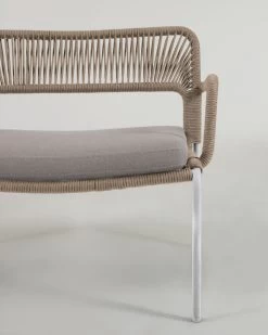 Cailin Armchair In Beige Cord With Galvanised Steel Legs Painted White | Kave Home 14 Cailin Armchair In Beige Cord With Galvanised Steel Legs Painted White | Kave Home -Quality Furniture Store IT0364J11 1D01