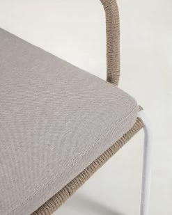 Cailin Armchair In Beige Cord With Galvanised Steel Legs Painted White | Kave Home 16 Cailin Armchair In Beige Cord With Galvanised Steel Legs Painted White | Kave Home -Quality Furniture Store IT0364J11 1D02