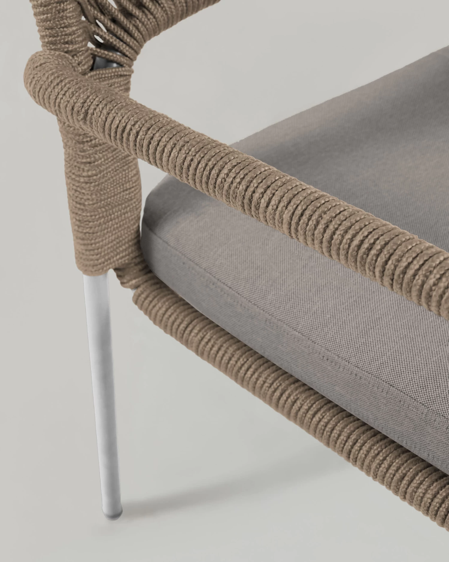 Cailin Armchair In Beige Cord With Galvanised Steel Legs Painted White | Kave Home 12 Cailin Armchair In Beige Cord With Galvanised Steel Legs Painted White | Kave Home - Image 10