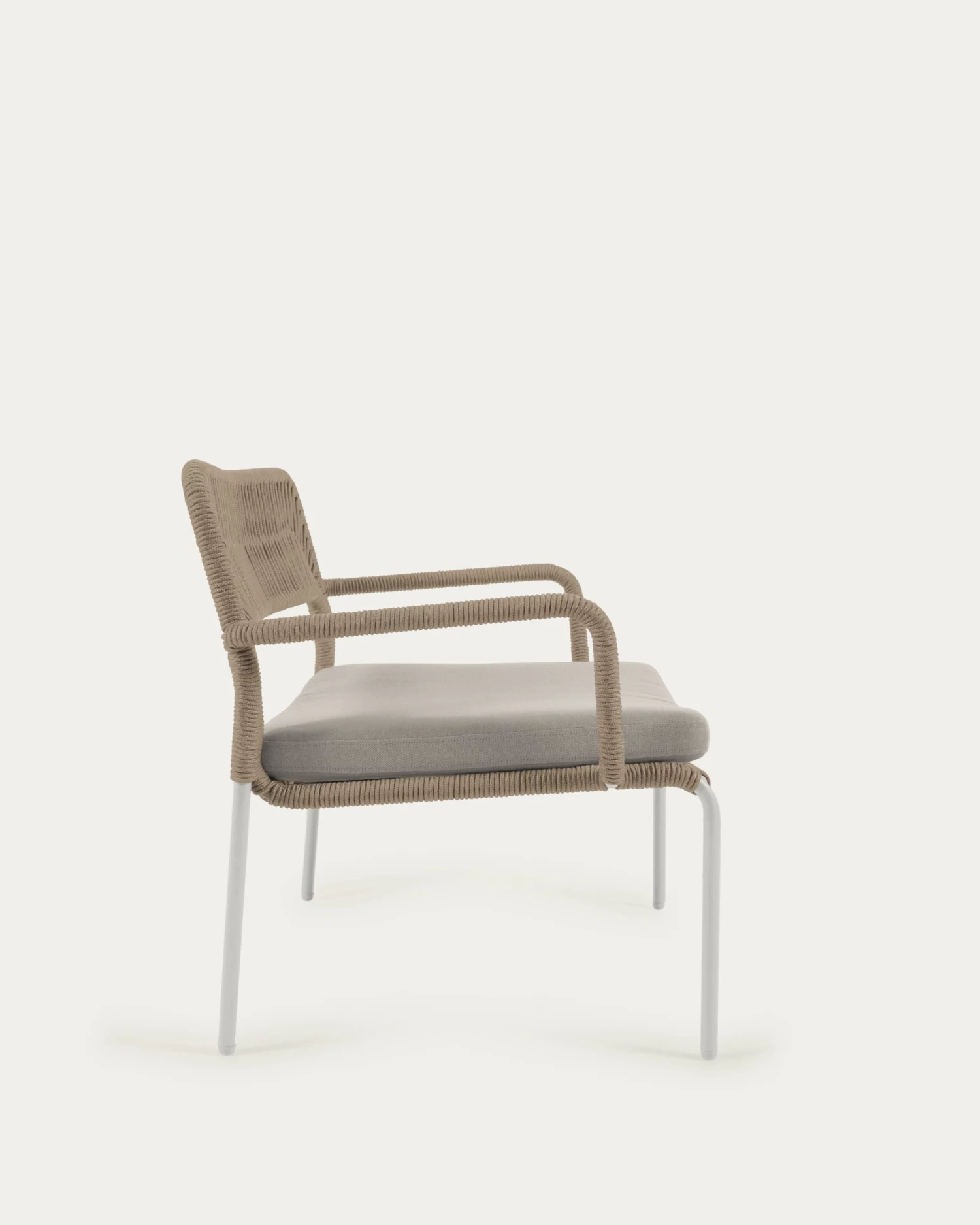Cailin Armchair In Beige Cord With Galvanised Steel Legs Painted White | Kave Home 8 Cailin Armchair In Beige Cord With Galvanised Steel Legs Painted White | Kave Home - Image 6