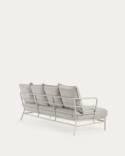Mareluz 3 Seater Sofa In White Steel 197 Cm | Kave Home -Quality Furniture Store IT0365J03 1V04