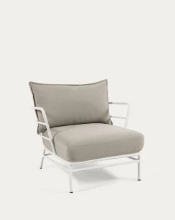 Mareluz Armchair In White Steel