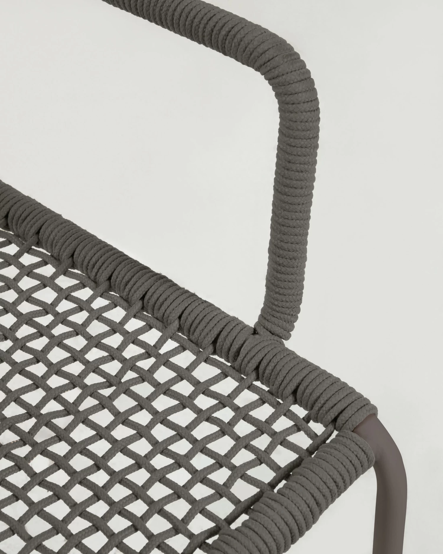 Cailin Stackable Chair In Green Cord With Galvanised Steel Legs Painted Dark Green | Kave Home 5 Cailin Stackable Chair In Green Cord With Galvanised Steel Legs Painted Dark Green | Kave Home - Image 3