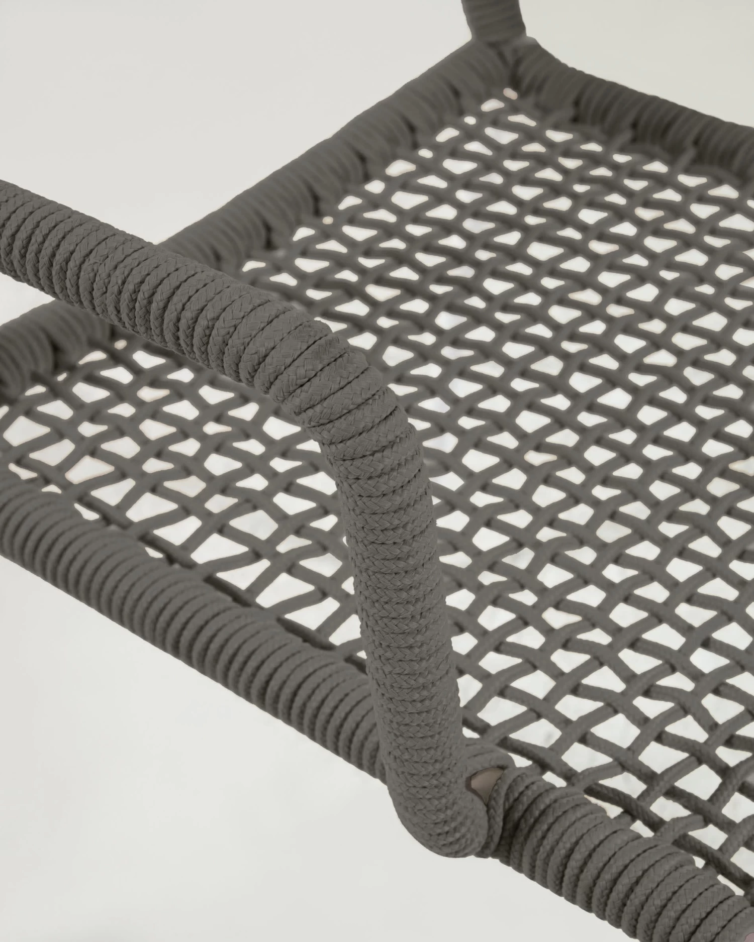 Cailin Stackable Chair In Green Cord With Galvanised Steel Legs Painted Dark Green | Kave Home 9 Cailin Stackable Chair In Green Cord With Galvanised Steel Legs Painted Dark Green | Kave Home - Image 7