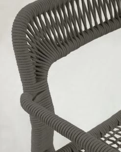 Cailin Stackable Chair In Green Cord With Galvanised Steel Legs Painted Dark Green | Kave Home 21 Cailin Stackable Chair In Green Cord With Galvanised Steel Legs Painted Dark Green | Kave Home -Quality Furniture Store IT0367J19 1D04