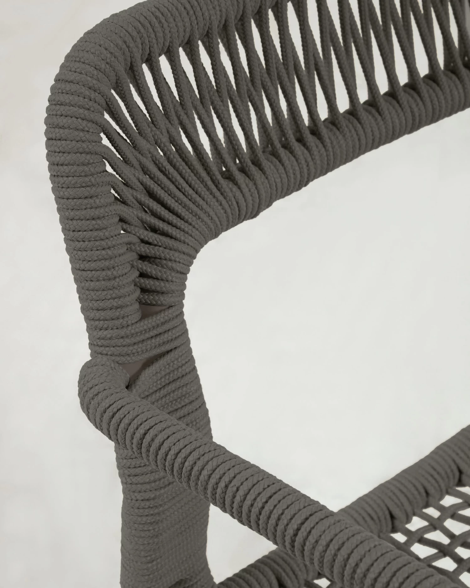 Cailin Stackable Chair In Green Cord With Galvanised Steel Legs Painted Dark Green | Kave Home 12 Cailin Stackable Chair In Green Cord With Galvanised Steel Legs Painted Dark Green | Kave Home - Image 10