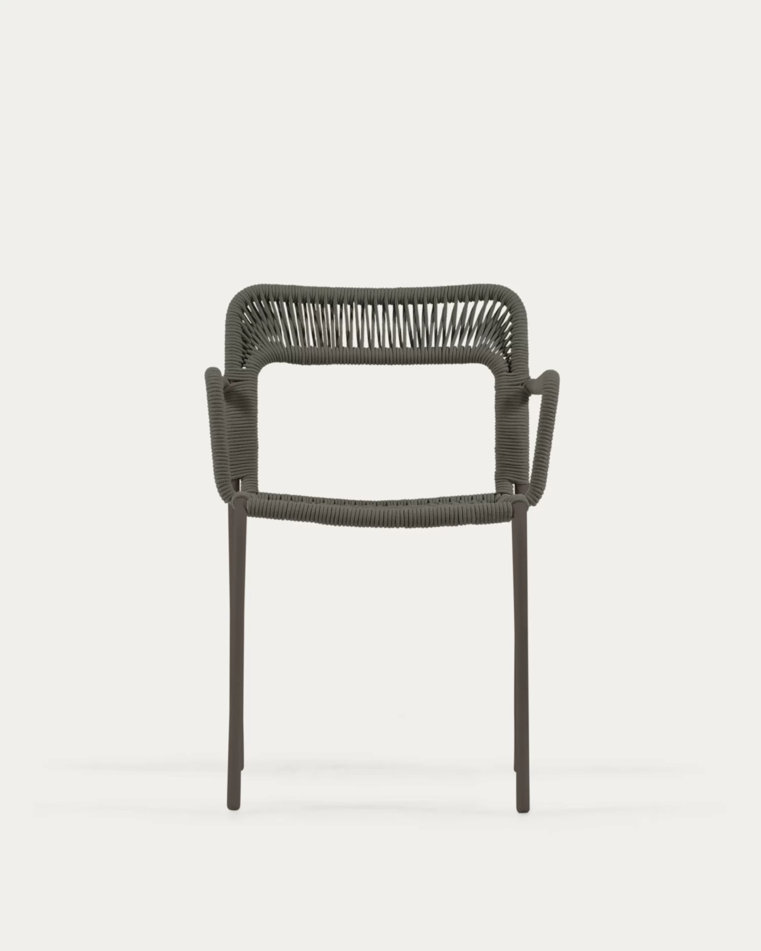 Cailin Stackable Chair In Green Cord With Galvanised Steel Legs Painted Dark Green | Kave Home 11 Cailin Stackable Chair In Green Cord With Galvanised Steel Legs Painted Dark Green | Kave Home - Image 9