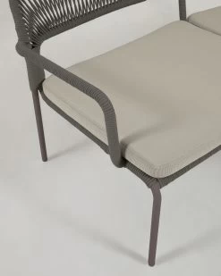 Cailin 2 Seater Sofa In Green Cord With Galvanised Steel Legs In Dark Green 150 Cm | Kave Home -Quality Furniture Store IT0368J19 1D02