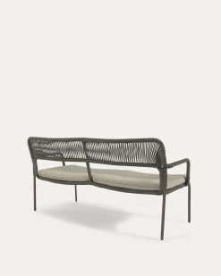 Cailin 2 Seater Sofa In Green Cord With Galvanised Steel Legs In Dark Green 150 Cm | Kave Home -Quality Furniture Store IT0368J19 1V03