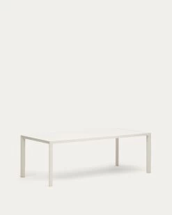 Culip Aluminium Outdoor Table In Powder Coated White Finish 220 X 100 Cm | Kave Home -Quality Furniture Store J0100037NN05 1V02