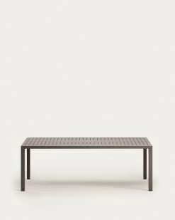 Culip Aluminium Outdoor Table In Powder Coated Brown Finish 220 X 100 Cm | Kave Home
