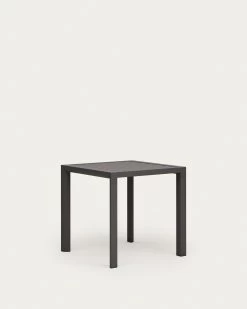 Culip Aluminium Outdoor Table In Powder Coated Grey Finish 77 X 77 Cm | Kave Home -Quality Furniture Store J0100038NN02 1V02