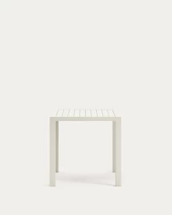 Culip Aluminium Outdoor Table In Powder Coated White Finish 77 X 77 Cm | Kave Home