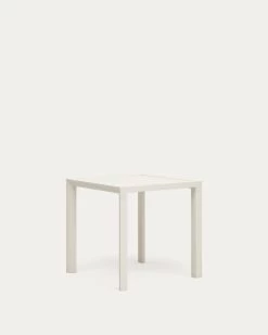 Culip Aluminium Outdoor Table In Powder Coated White Finish 77 X 77 Cm | Kave Home -Quality Furniture Store J0100038NN05 1V02
